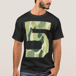 Camouflage Bday Boy 5Y Militärischer Kleiner Offiz T-Shirt