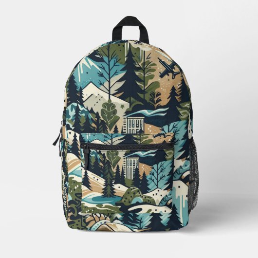 Camouflage Bedruckter Rucksack (Vorderseite)