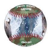 Camouflage Best Dog Vater Foto Vathers Day Basebal Baseball (Rückseite)