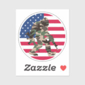 Camouflage Bigfoot Sasquatch Aufkleber (Blatt)