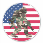 Camouflage Bigfoot Sasquatch Aufkleber (Vorderseite)