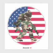 Camouflage Bigfoot Sasquatch Aufkleber (Blatt)