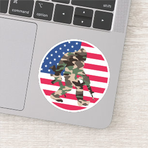 Camouflage Bigfoot Sasquatch Aufkleber