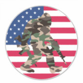 Camouflage Bigfoot Sasquatch Aufkleber (Vorderseite)