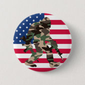 Camouflage Bigfoot Sasquatch Button (Vorderseite)