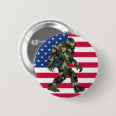 Camouflage Bigfoot Sasquatch Button (Vorne & Hinten)