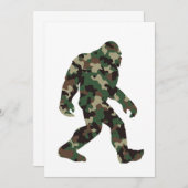 Camouflage Bigfoot Sasquatch Einladung (Vorne/Hinten)