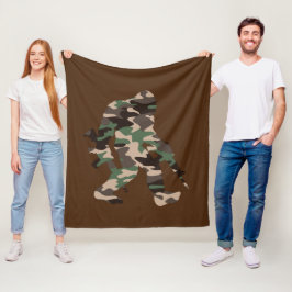 Camouflage Bigfoot Sasquatch Fleecedecke