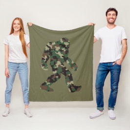 Camouflage Bigfoot Sasquatch Fleecedecke