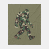 Camouflage Bigfoot Sasquatch Fleecedecke (Vorderseite)