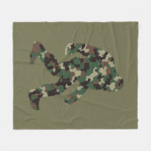 Camouflage Bigfoot Sasquatch Fleecedecke (Vorderseite (Horizontal))