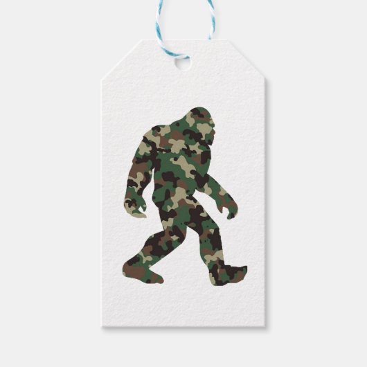 Camouflage Bigfoot Sasquatch Geschenkanhänger (Vorderseite)