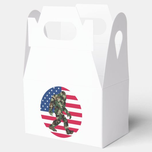 Camouflage Bigfoot Sasquatch Geschenkschachtel (Geöffnet)