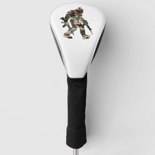 Camouflage Bigfoot Sasquatch Golf Headcover (Vorderseite)