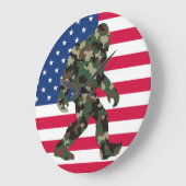 Camouflage Bigfoot Sasquatch Große Wanduhr (Winkel)