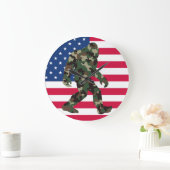 Camouflage Bigfoot Sasquatch Große Wanduhr (Zuhause)