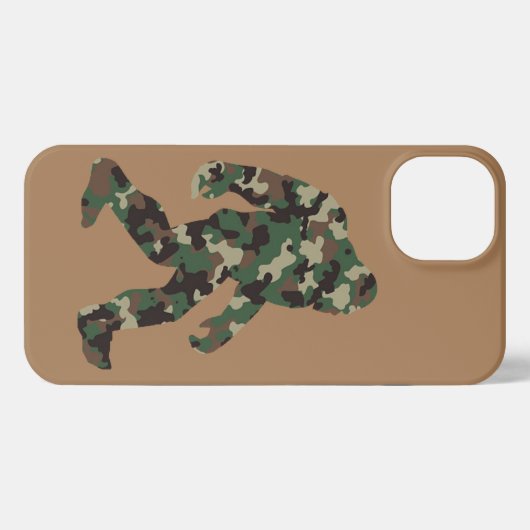 Camouflage Bigfoot Sasquatch iPhone Hülle (Rückseite (Horizontal))
