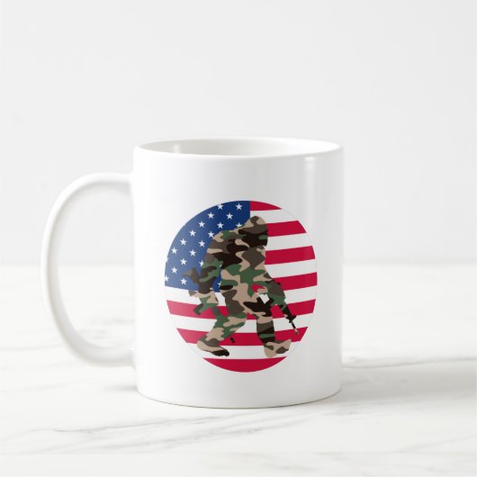 Camouflage Bigfoot Sasquatch Kaffeetasse (Links)