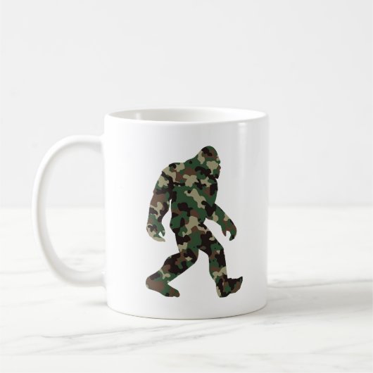 Camouflage Bigfoot Sasquatch Kaffeetasse (Links)