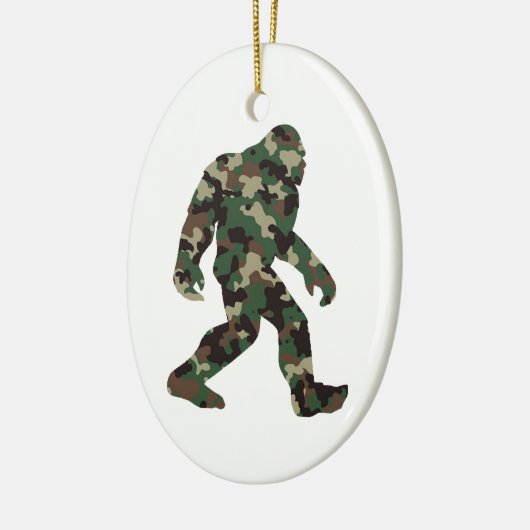 Camouflage Bigfoot Sasquatch Keramik Ornament (Links)