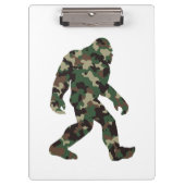 Camouflage Bigfoot Sasquatch Klemmbrett (Vorderseite)