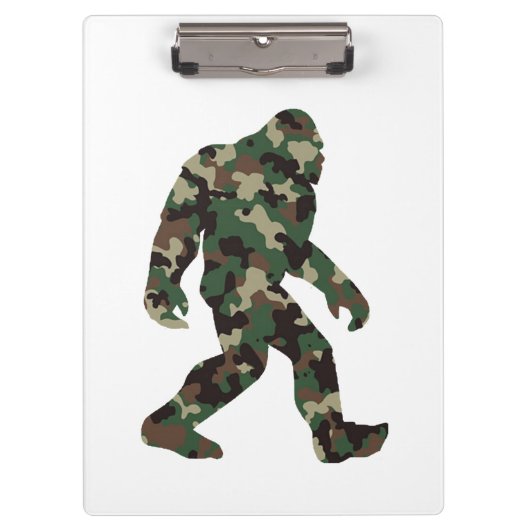Camouflage Bigfoot Sasquatch Klemmbrett (Vorderseite)