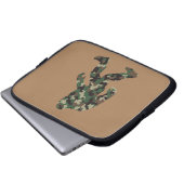 Camouflage Bigfoot Sasquatch Laptopschutzhülle (Vorne Knopf)