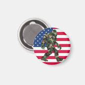 Camouflage Bigfoot Sasquatch Magnet (Vorderseite/Rückseite)