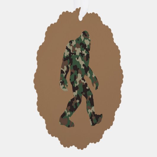 Camouflage Bigfoot Sasquatch Ornament Karte (Rechts)