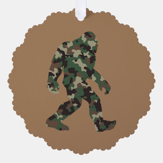 Camouflage Bigfoot Sasquatch Ornament Karte (Vorderseite)