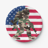 Camouflage Bigfoot Sasquatch Pappteller (Vorderseite)