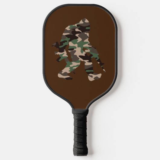 Camouflage Bigfoot Sasquatch Pickleball Schläger (Vorderseite)