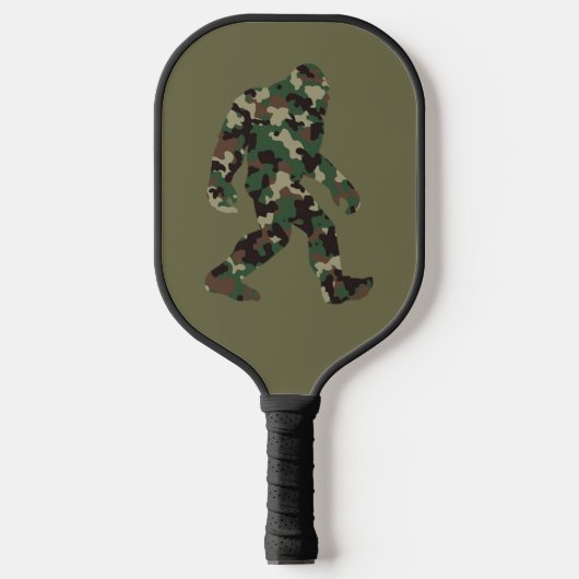Camouflage Bigfoot Sasquatch Pickleball Schläger (Vorderseite)