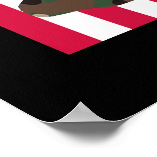 Camouflage Bigfoot Sasquatch Poster (Ecke)