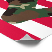 Camouflage Bigfoot Sasquatch Poster (Ecke)