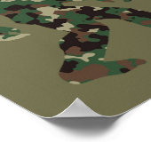 Camouflage Bigfoot Sasquatch Poster (Ecke)