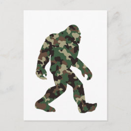 Camouflage Bigfoot Sasquatch Postkarte