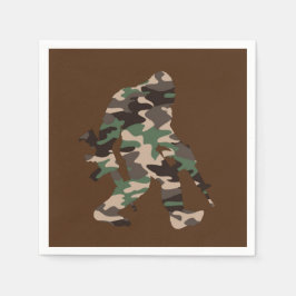 Camouflage Bigfoot Sasquatch Serviette