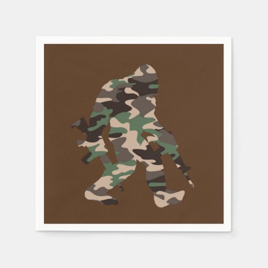 Camouflage Bigfoot Sasquatch Serviette (Vorderseite)
