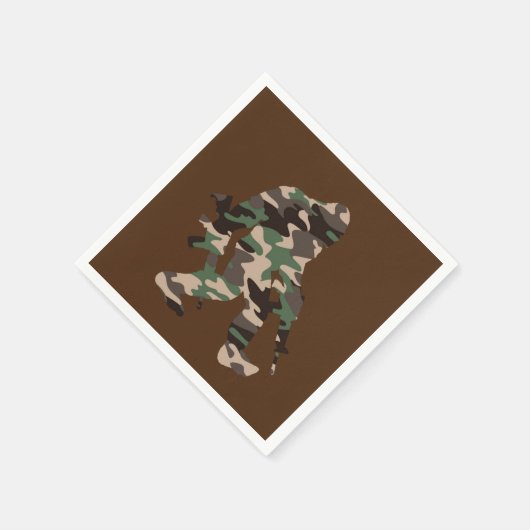 Camouflage Bigfoot Sasquatch Serviette (Ecke)