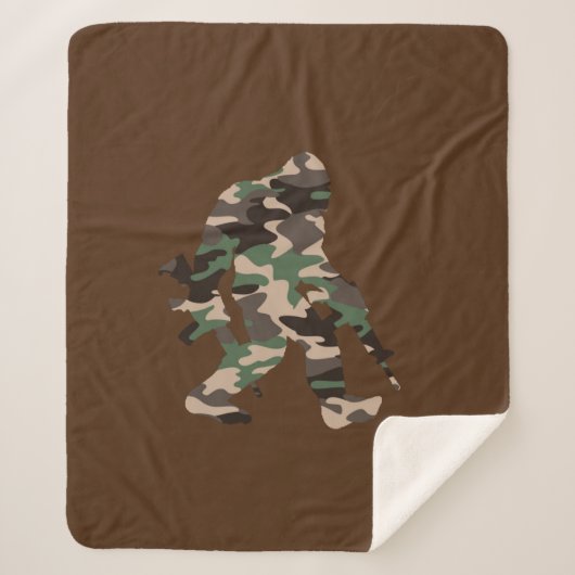Camouflage Bigfoot Sasquatch Sherpadecke (Vorderseite)