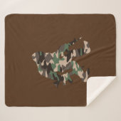 Camouflage Bigfoot Sasquatch Sherpadecke (Vorderseite (Horizontal))