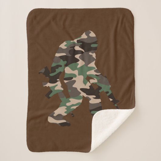Camouflage Bigfoot Sasquatch Sherpadecke (Vorderseite)