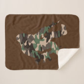 Camouflage Bigfoot Sasquatch Sherpadecke (Vorderseite (Horizontal))