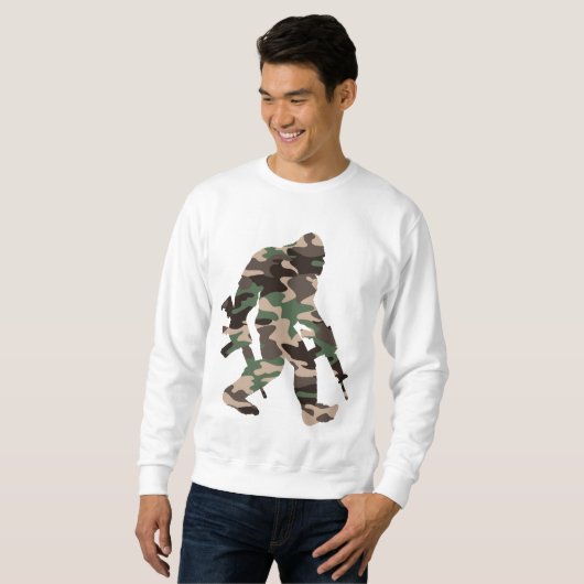 Camouflage Bigfoot Sasquatch Sweatshirt (Vorne ganz)