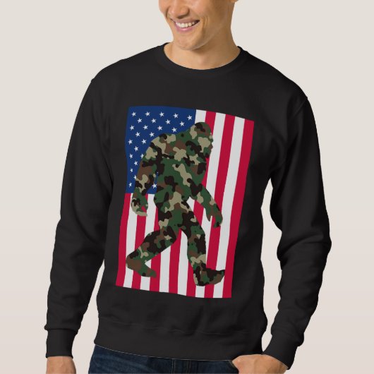 Camouflage Bigfoot Sasquatch Sweatshirt (Vorderseite)