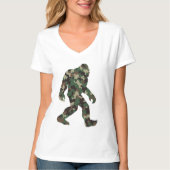 Camouflage Bigfoot Sasquatch T-Shirt (Vorderseite)