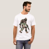 Camouflage Bigfoot Sasquatch T-Shirt (Vorne ganz)