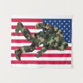 Camouflage Bigfoot Sasquatch Wandteppich (Vorderseite (Horizontal))