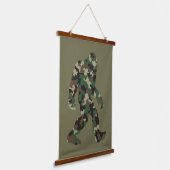 Camouflage Bigfoot Sasquatch Wandteppich Mit Holzrahmen (Gewinkelt)